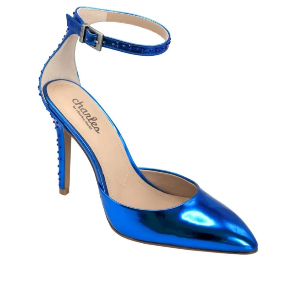 🆕️⬇️Charles by Charles David POISON Stiletto Ankle Strap Pump - Picture 1 of 16